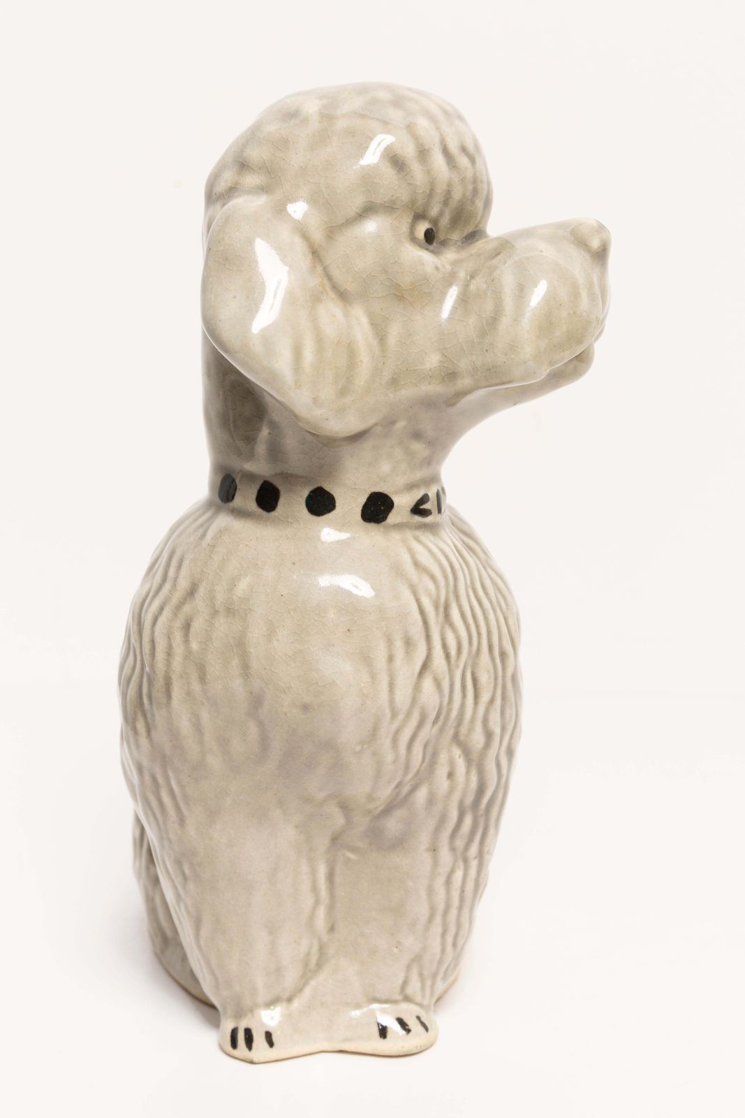 20th Century Small Gray Poodle Dog Sculpture, Italy, 1960s photo Art