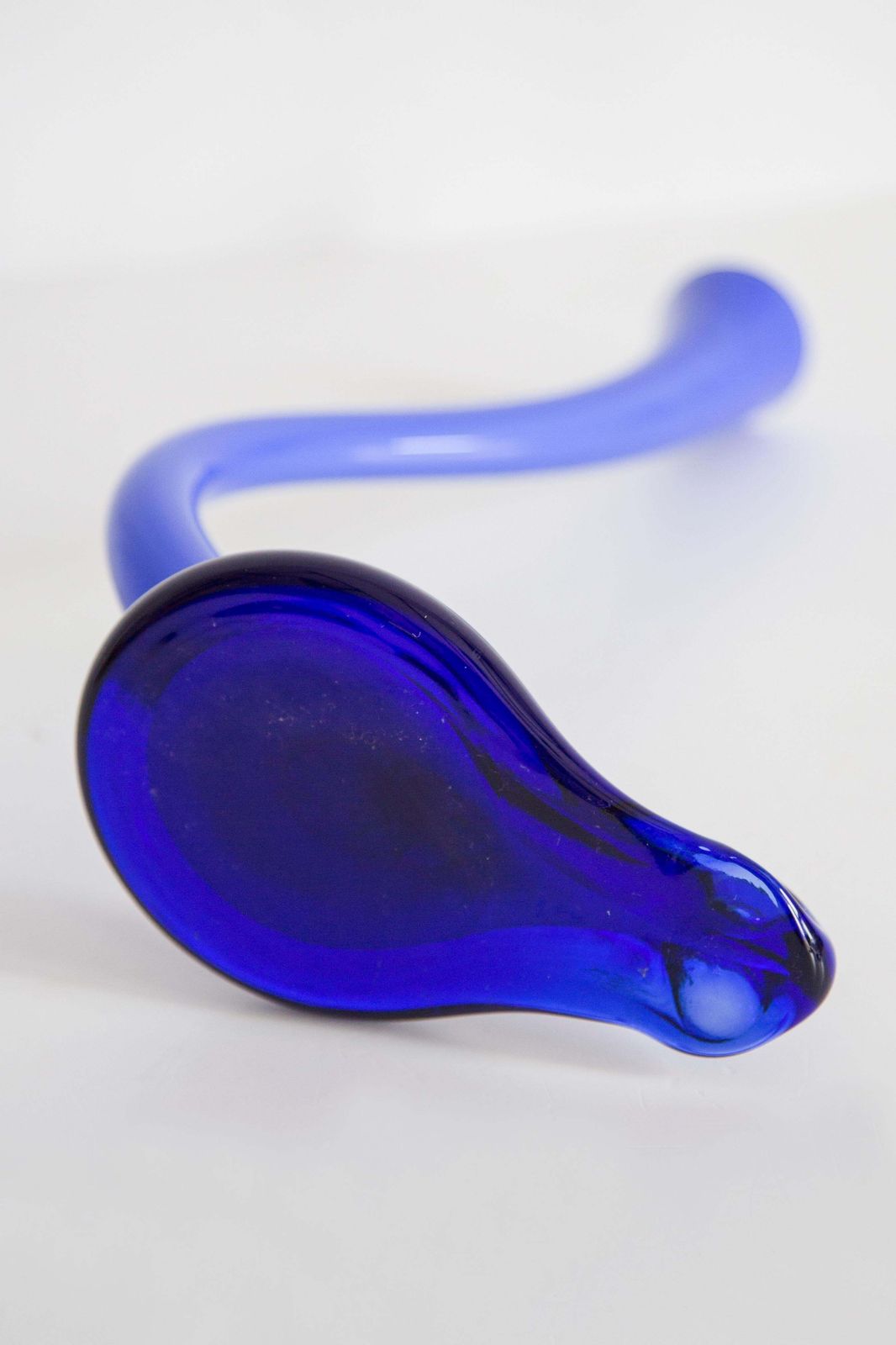 94.0 Mid Century Blue Artistic Twisted Vase, Europe, 1960s photo