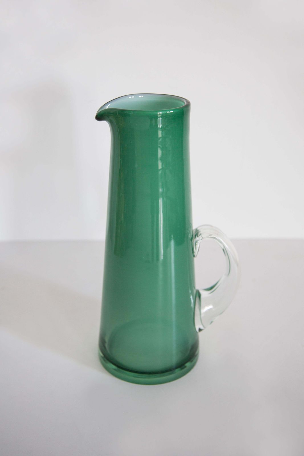 Mid Century Vintage Artistiek Glazen Grote Groene Vaas, Pot, Tarnowiec, Europa, Jaren 1970 photo vintage
