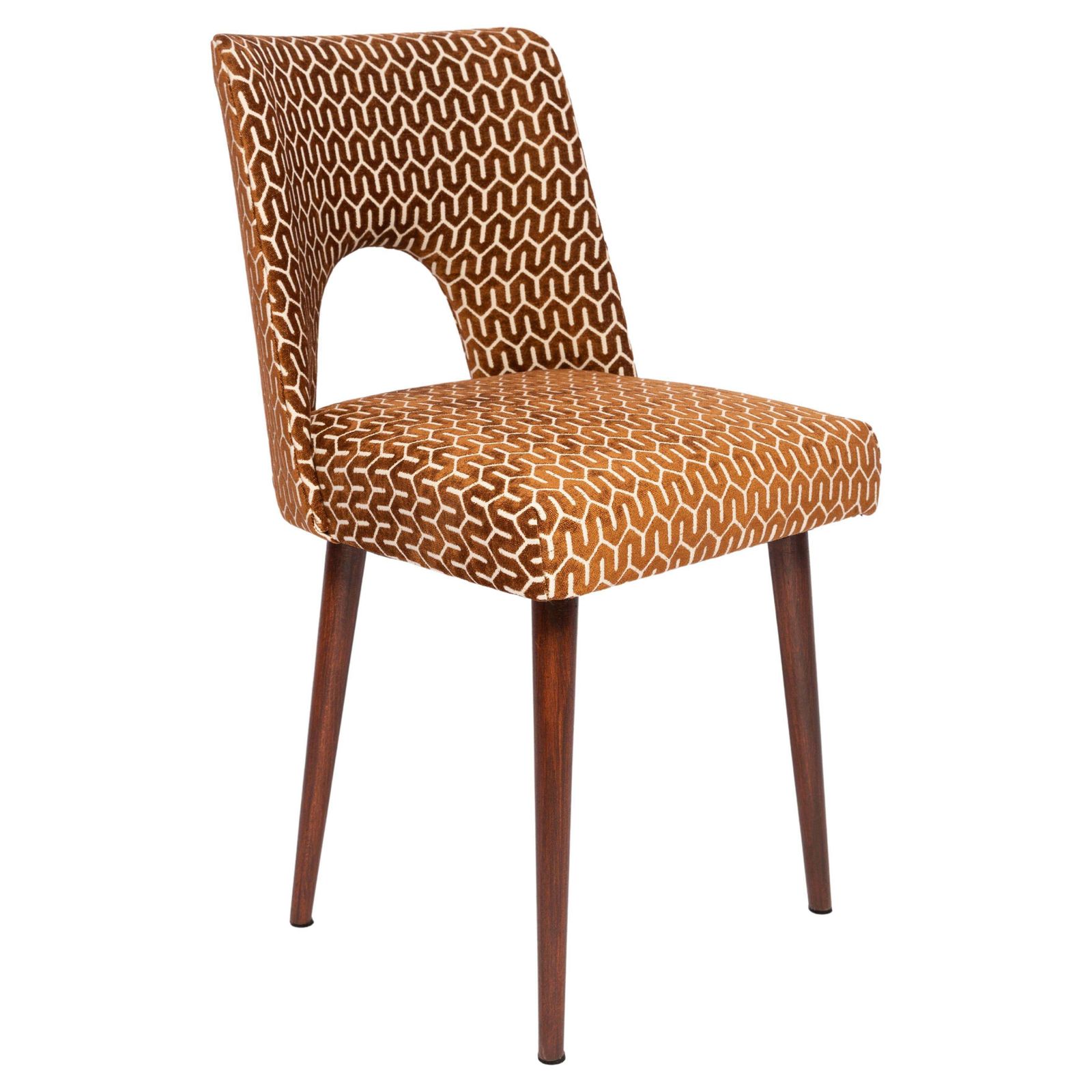 Mid Century Chocolate Brown 'Shell' Chair, Europe, 1960s