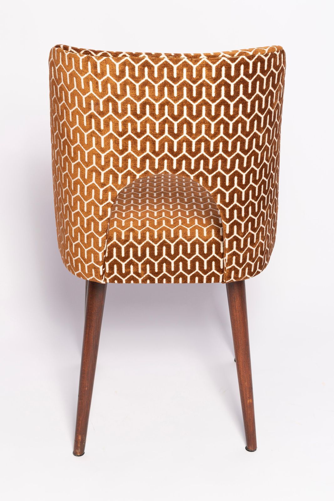 Furniture Mid Century Chocolate Brown 'Shell' Chair, Europe, 1960s photo