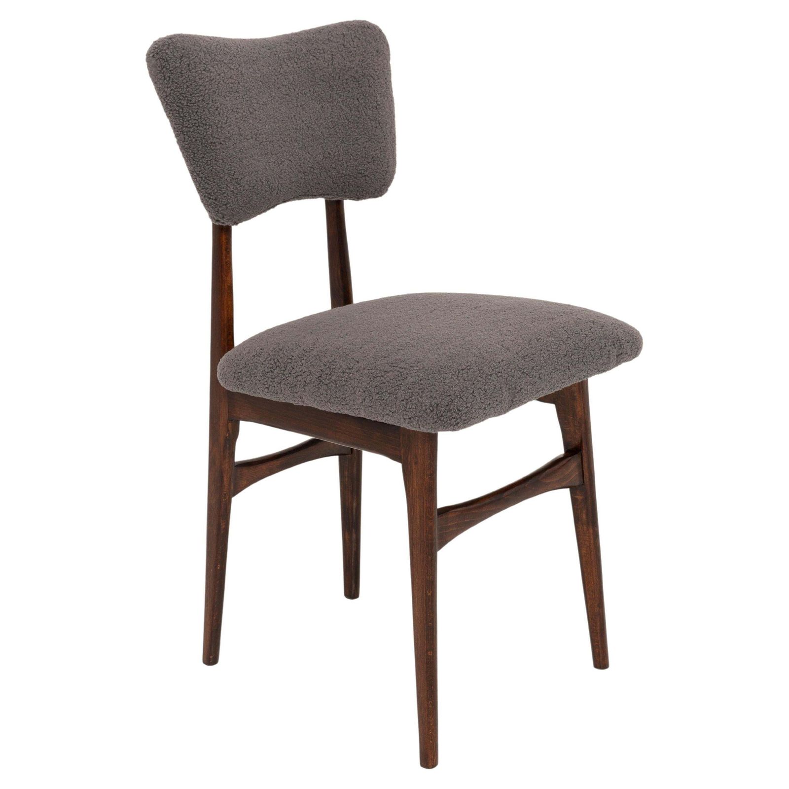 20th Century Dark Gray Boucle Chair, 1960s