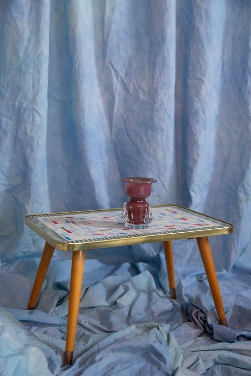 Mid Century Vintage Artistiek Glazen Vaas In Roze En Paars, Tarnowiec, Europa, Jaren 1970 photo 102.0