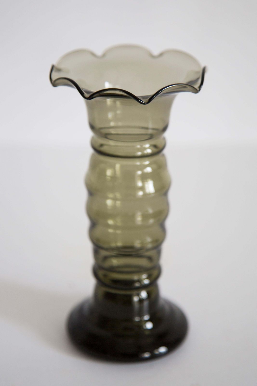 Mid Century Green Vase With Frill, Europe, 1960s photo Home Decor
