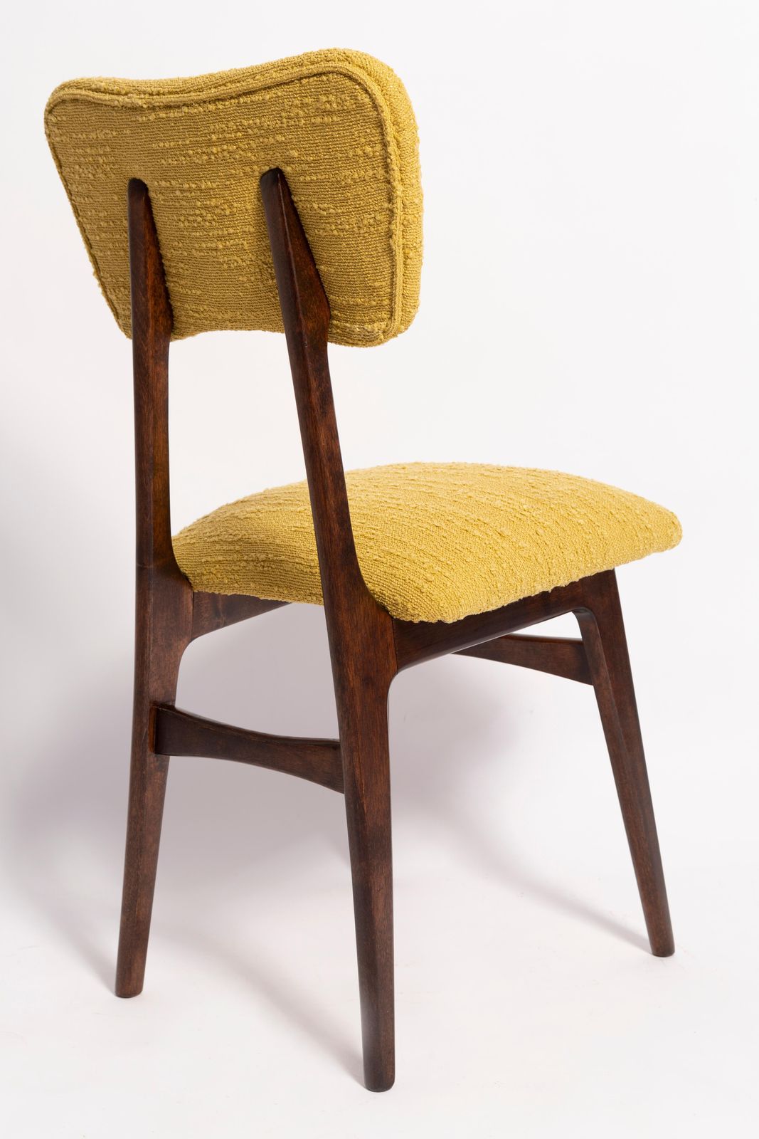 Mid Century Butterfly Dining Chair, Yellow Boucle, Europe, 1960s photo 595.0