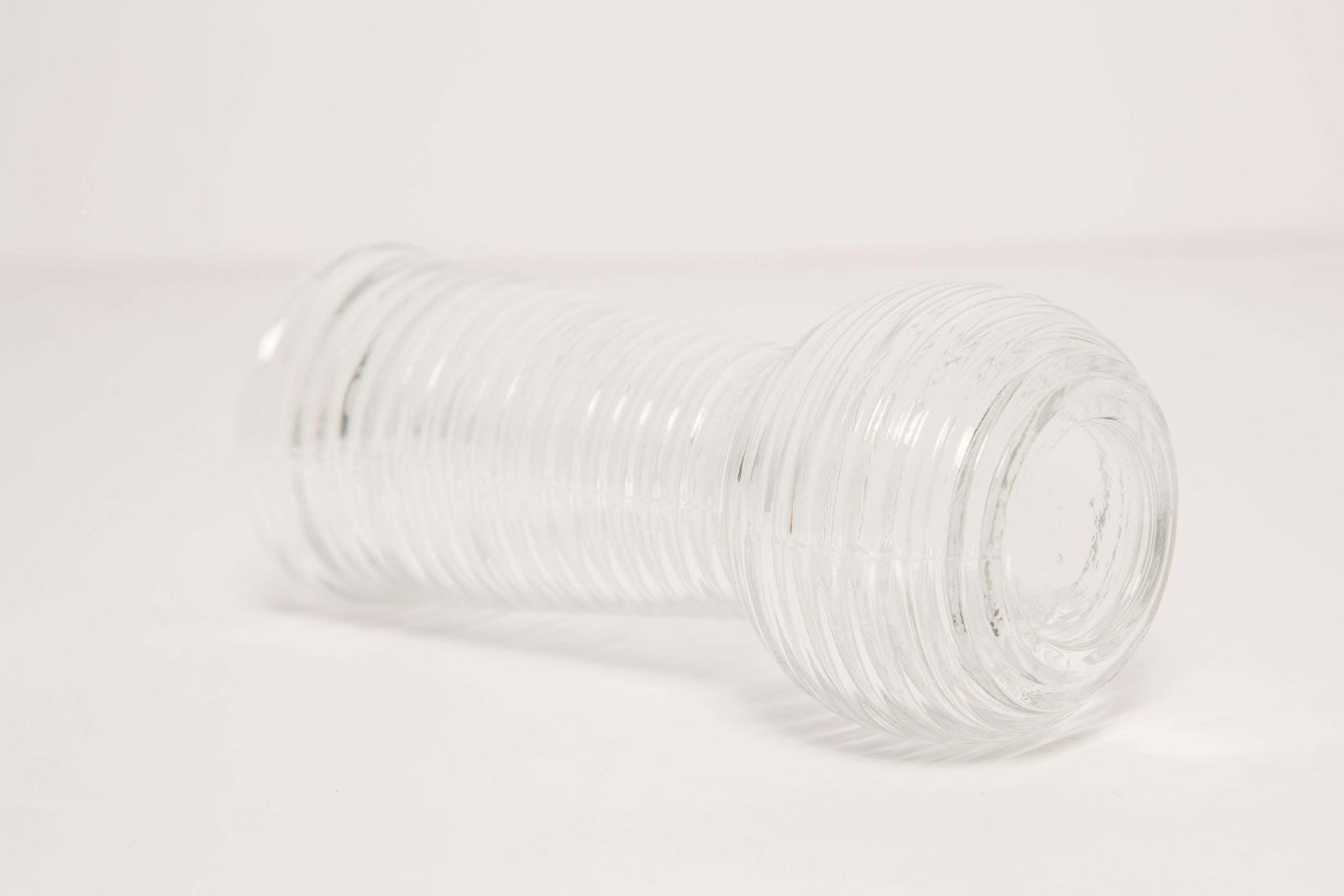 Midcentury Vintage Transparent Small Vase, Europe, 1960s photo vintage