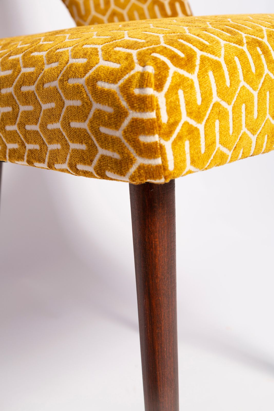 photo for sale Mid Century Yellow Mustard 'Shell' Chair, Europe, 1960s