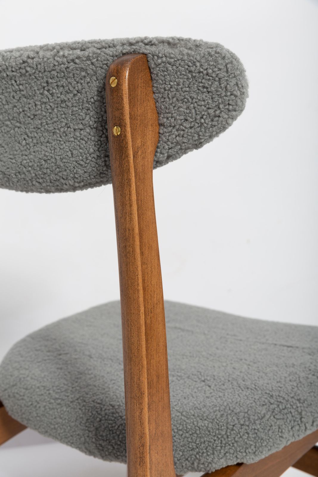 Mid Century Gray Boucle Chair Designed By Rajmund Halas, Poland, 1960s photo buy