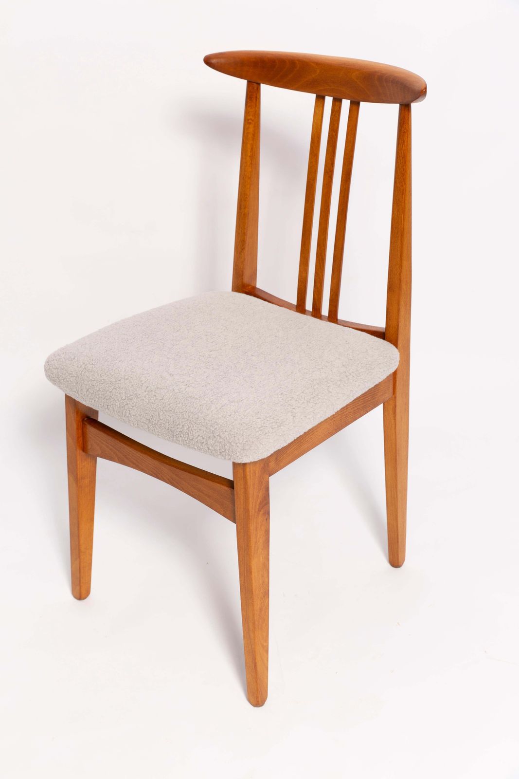 photo furniture Mid Century Linen Boucle Chair, Designed By M. Zielinski, Europe, 1960s