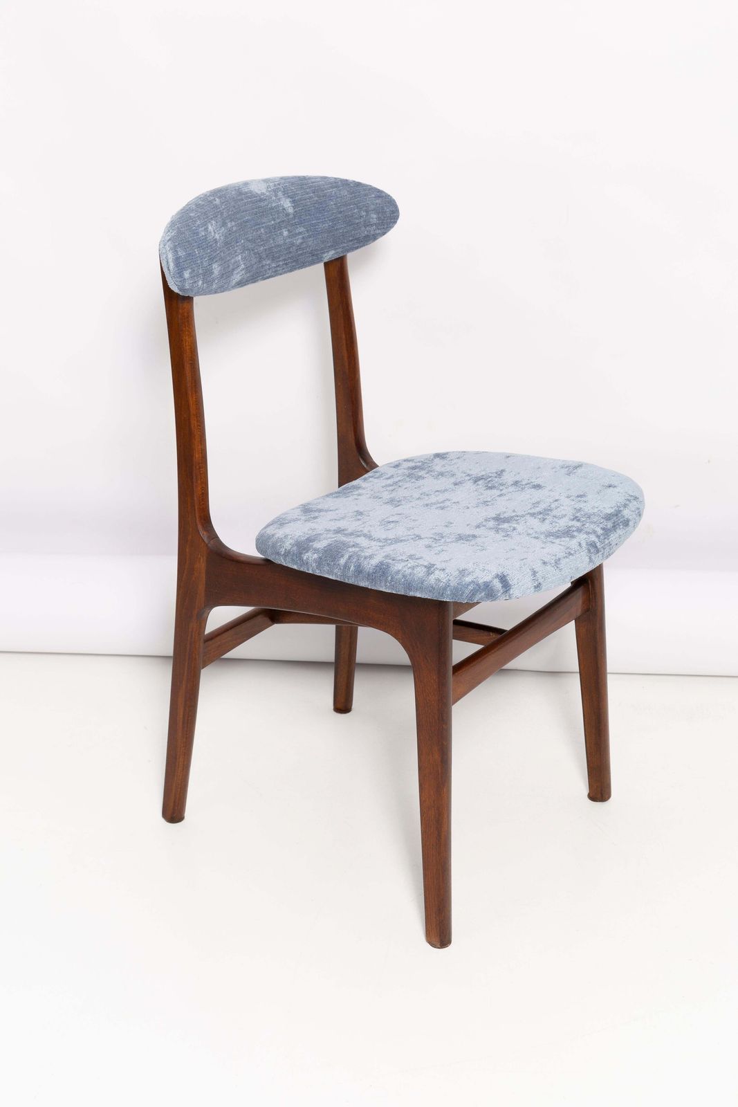 Two Mid Century Lavender Velvet Chairs Designed By Rajmund Halas, Poland, 1960s photo furniture