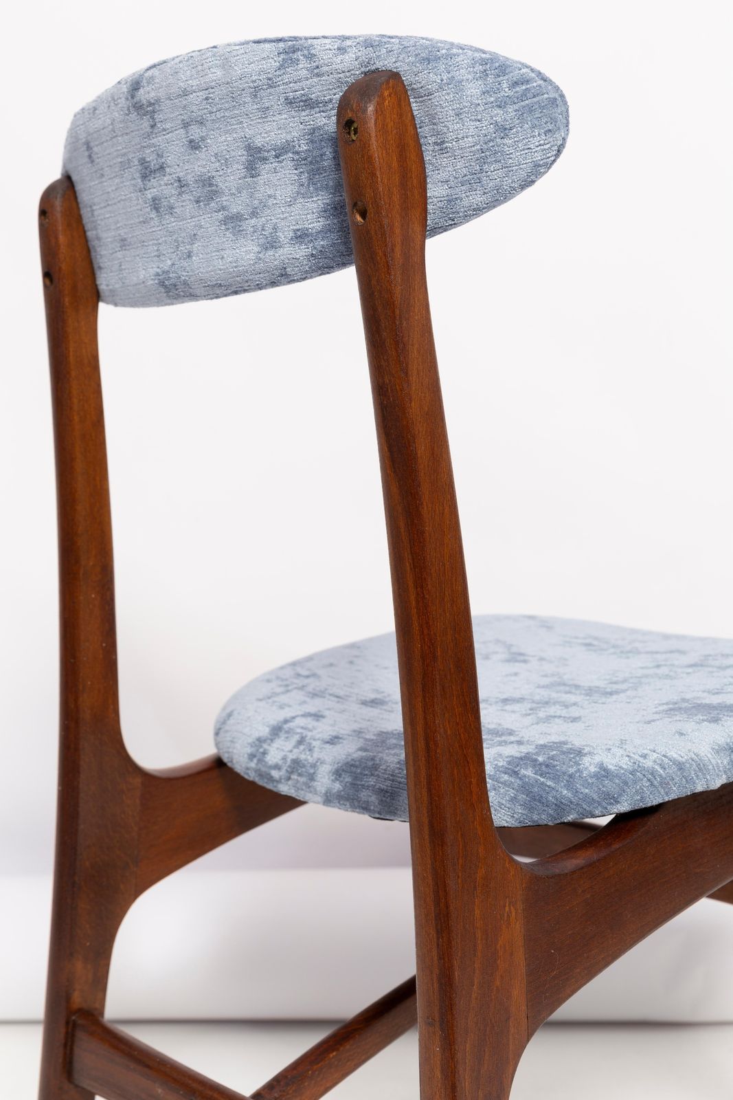 Two Mid Century Lavender Velvet Chairs Designed By Rajmund Halas, Poland, 1960s photo buy