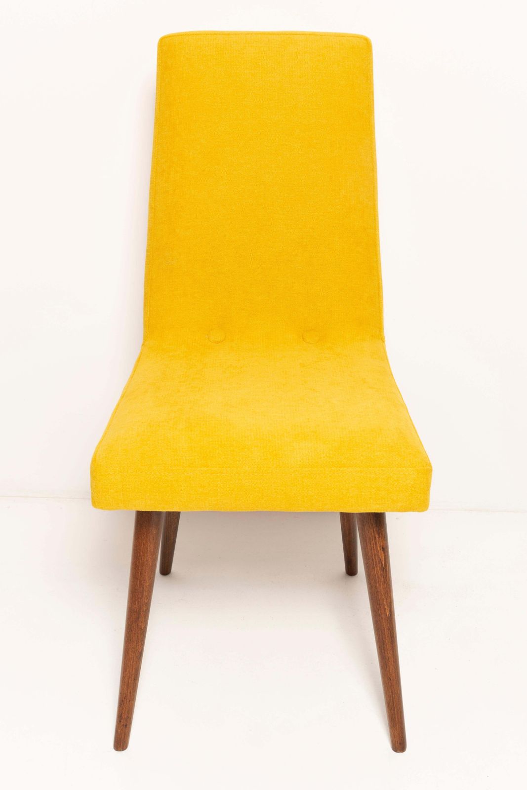 photo for sale 20th Century Mustard Yellow Wool Chair, Rajmund Halas, Europe, 1960s