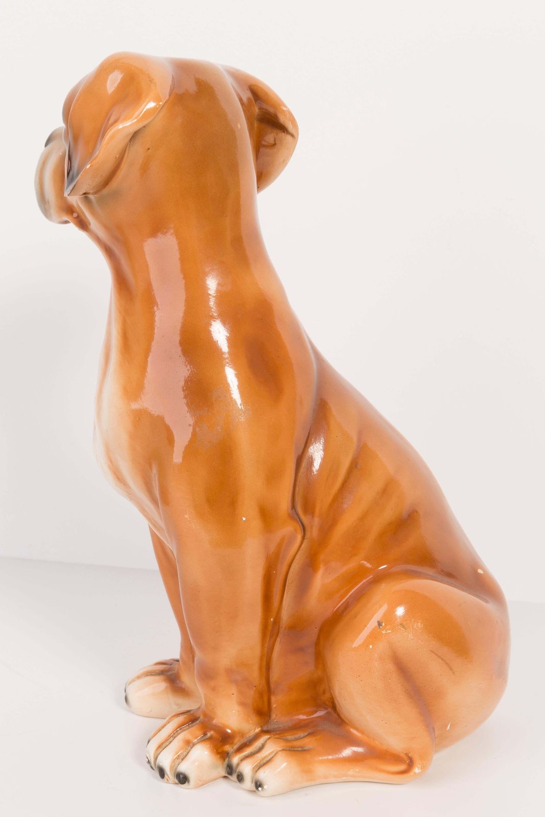 Rare Ceramic Boxer Dog Decorative Sculpture, Italy, 1960s photo vinterior
