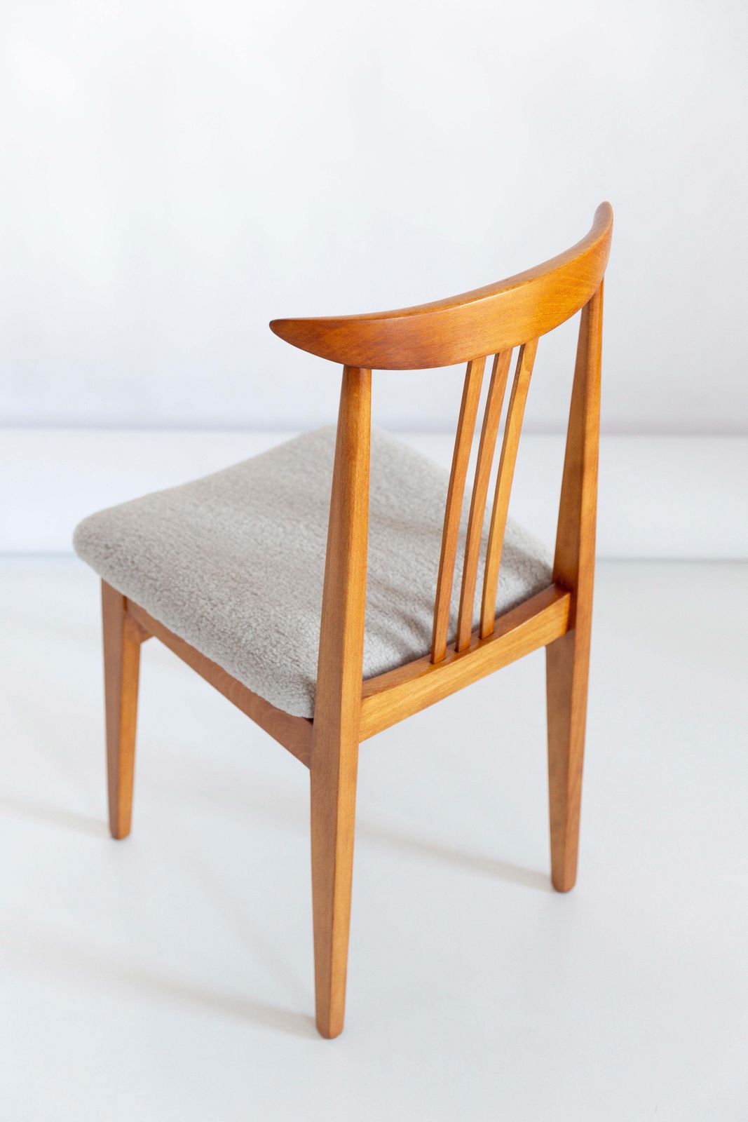 Mid Century Modern Linen Boucle Chair, Designed By M. Zielinski, Europe, 1960s photo buy
