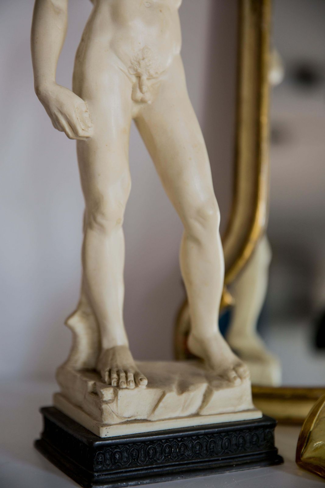 Mid Century Rare Davide Sculpture, Gypsum, Italy, 1960s photo Art