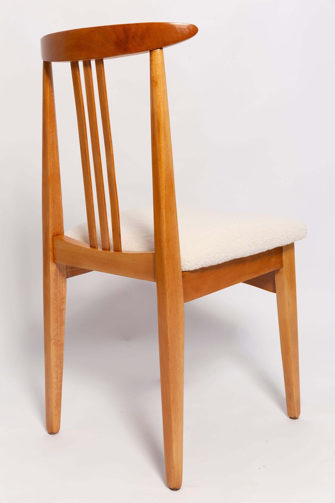Mid Century Crèmekleurige Ivoren Bouclé Fauteuil, Ontworpen Door M. Zielinski, Europa, Jaren 1960 photo buy