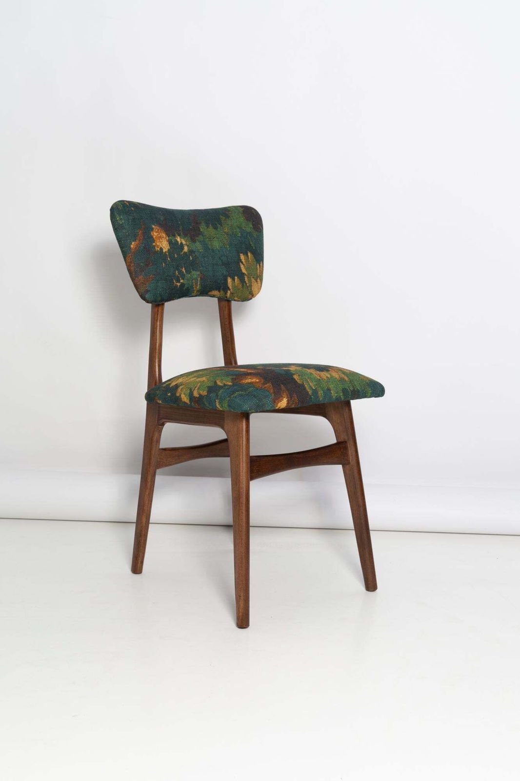 Mid Century Butterfly Chair,  Linen Schwarzwald Dedar, Dark Wood, Europe, 1960s photo vintage