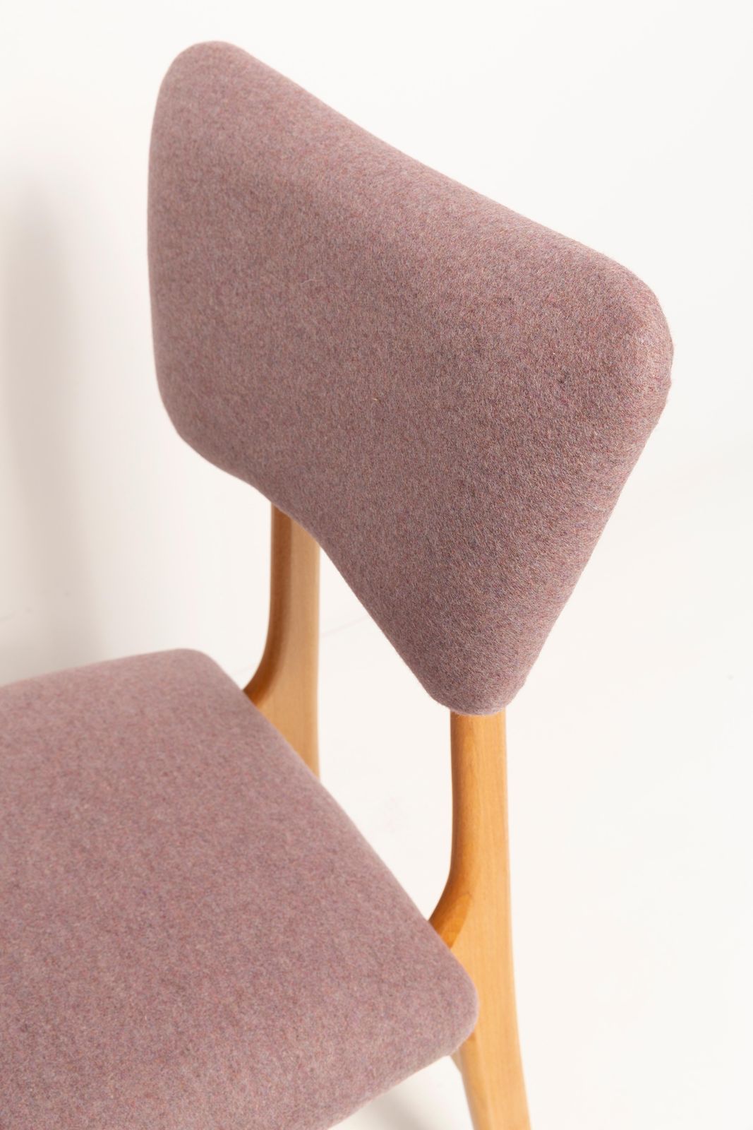 595.0 20th Century Butterfly Dining Chair, Pink Wool, Light Wood, Europe, 1960s photo