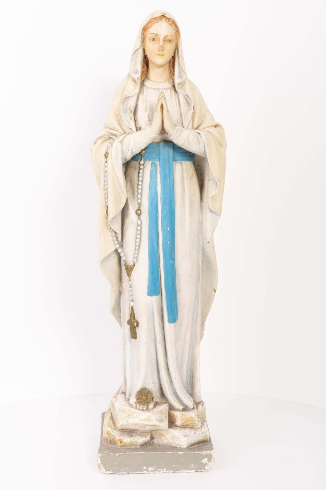 Mid Century Gipsen Sculptuur Van De Heilige Maria, Italië, 1952 photo furniture