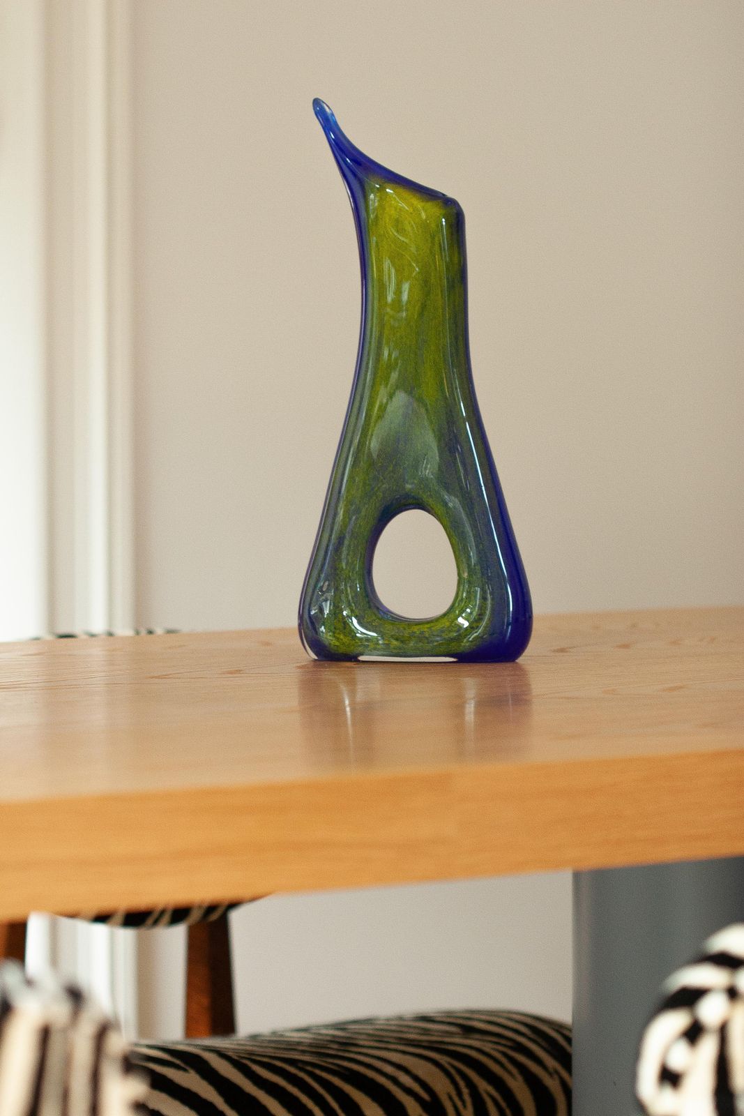 Mid Century Ultramarine Blue And Yellow Artistic Vase, Europe, 1960s photo 298.0