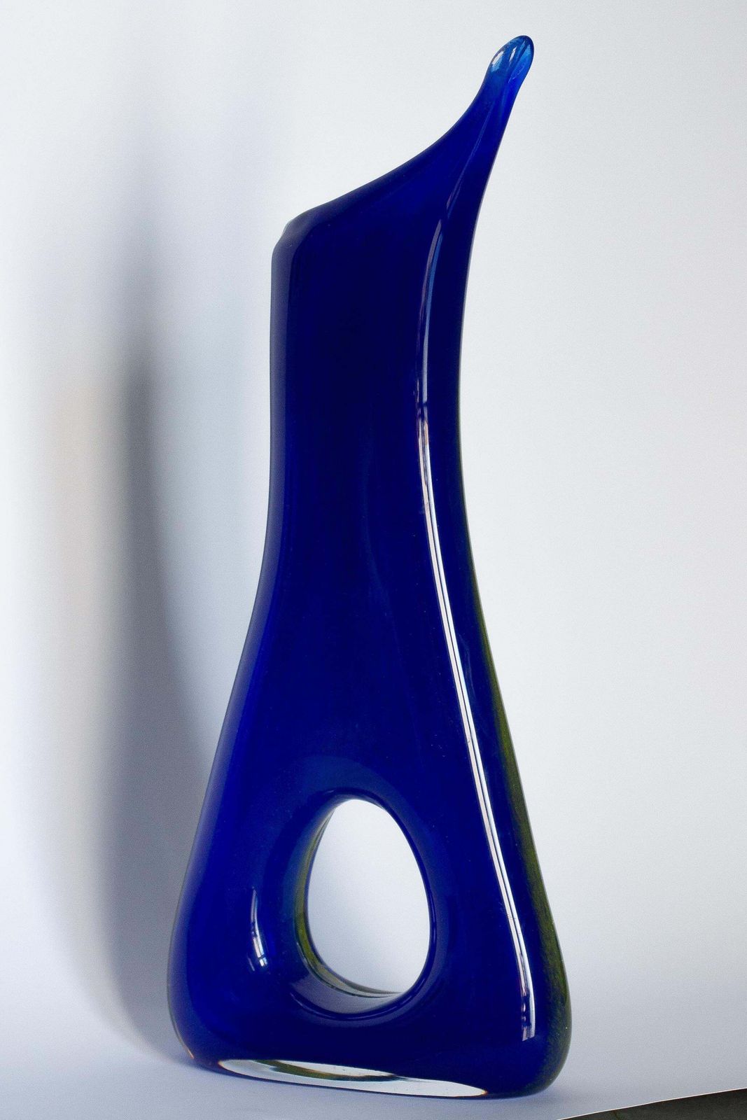 photo buy Mid Century Ultramarine Blue And Yellow Artistic Vase, Europe, 1960s