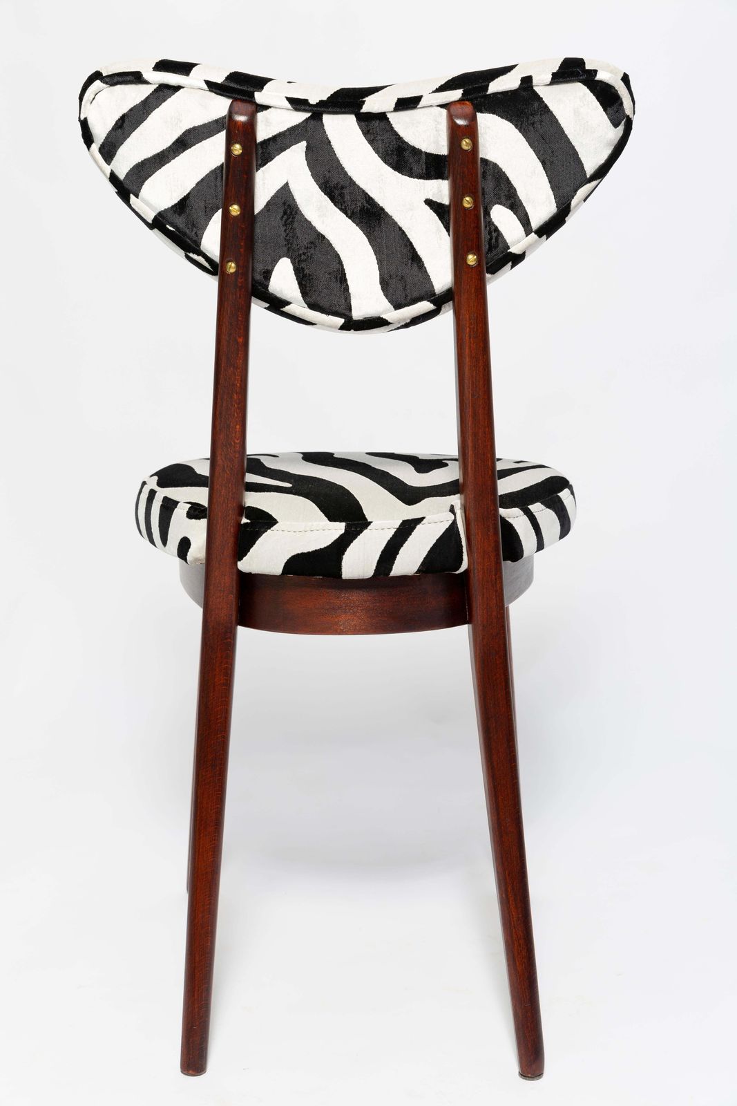 photo furniture Midcentury Regency Zebra Black And White Heart Chair, Poland, 1960s