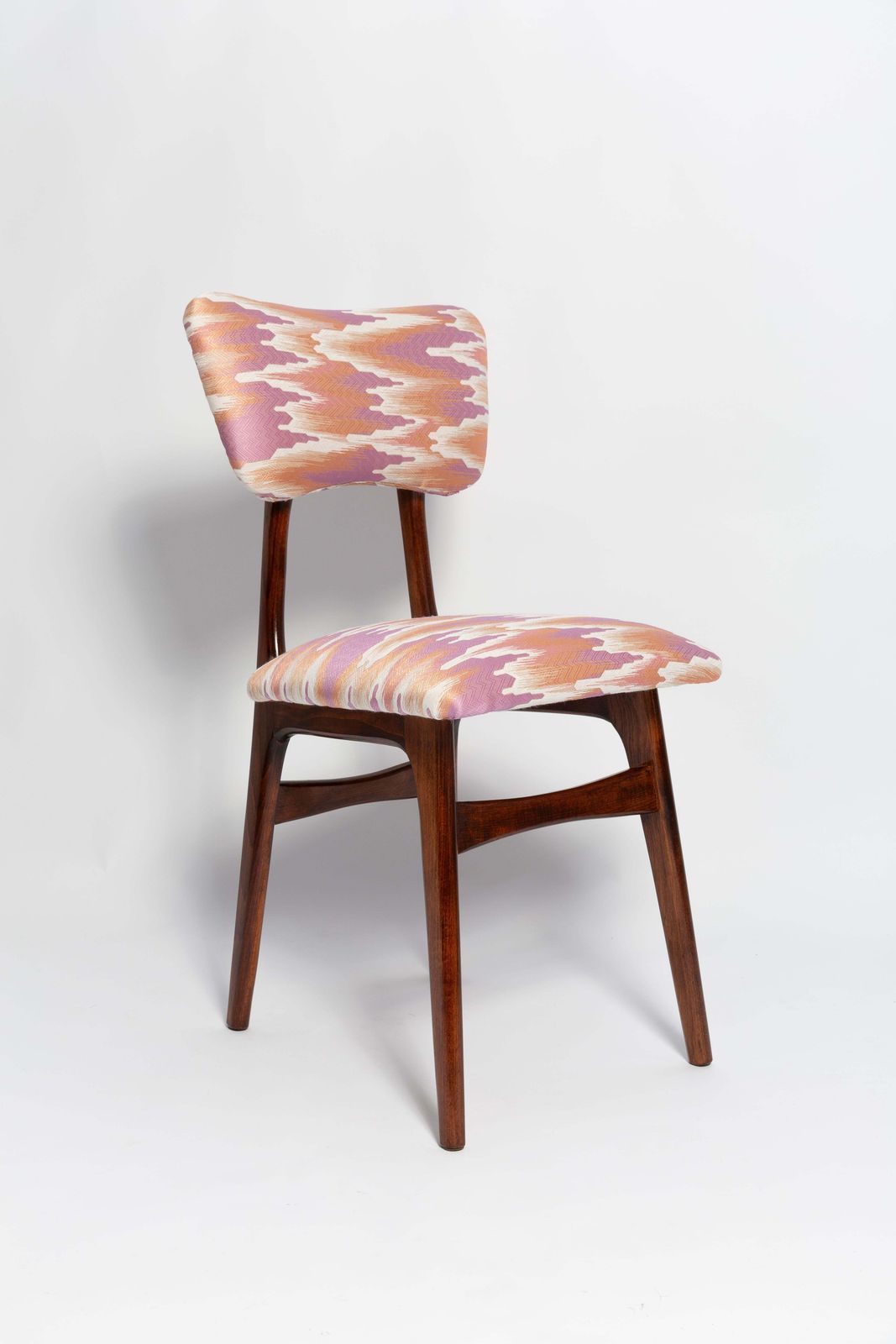 Mid Century Butterfly Chair And Stool Fandango Jacquard, Dark Wood, Europe 1960s photo 723.0