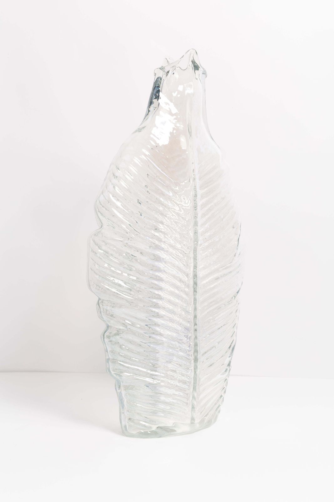 Mid Century Big Leaf Transparent Vase, Italy, 1960s photo furniture
