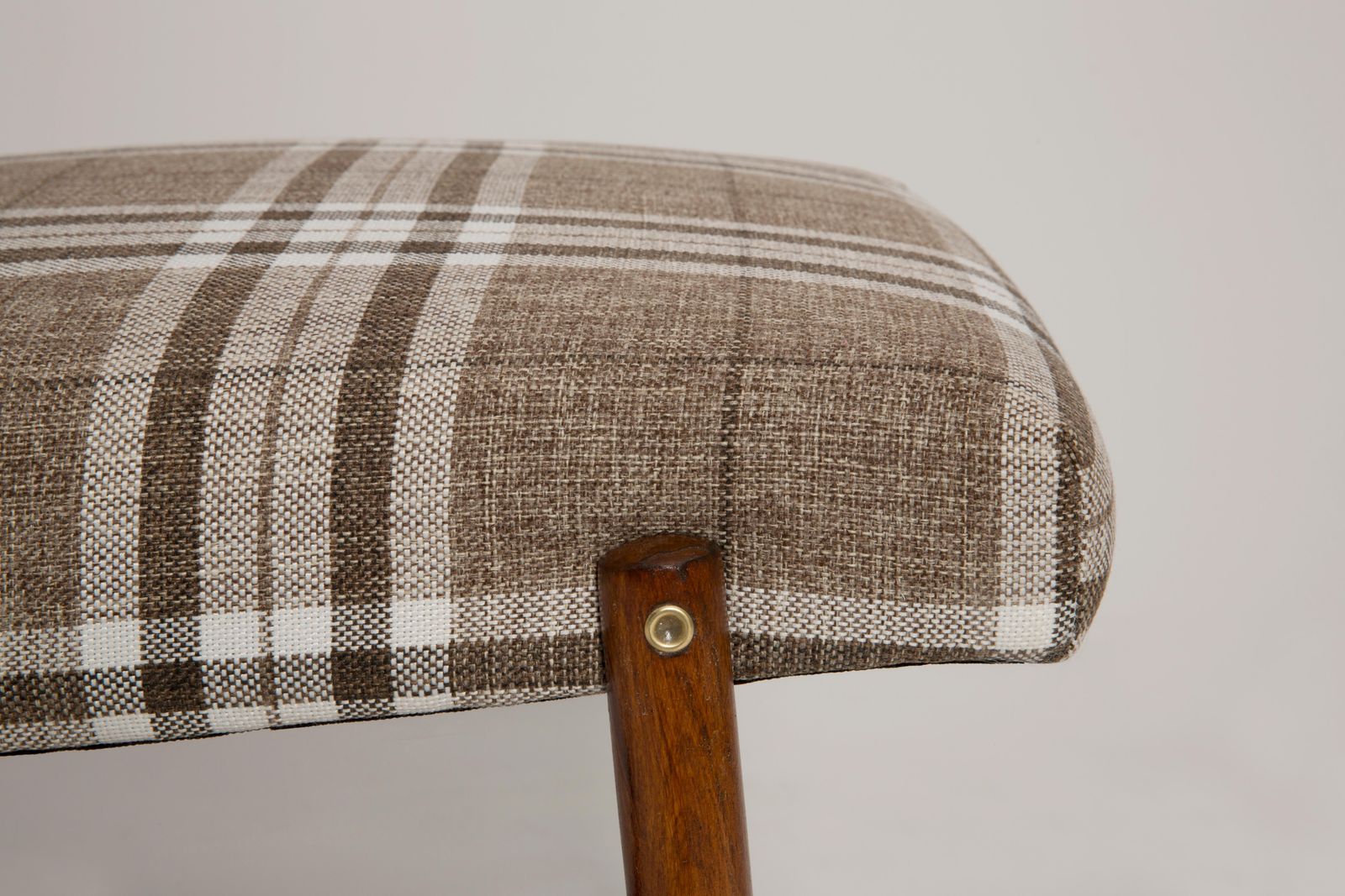 photo for sale 20th Century Beige Checkered Fabric Armchair, 300 227 Type, Europe, 1960s