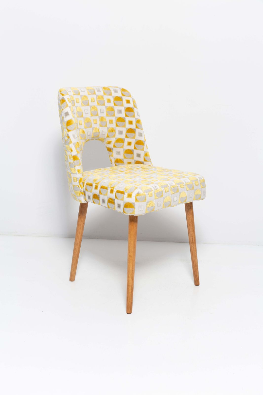 Mid Century Yellow Mustard 'Shell' Chair, 1960s photo furniture