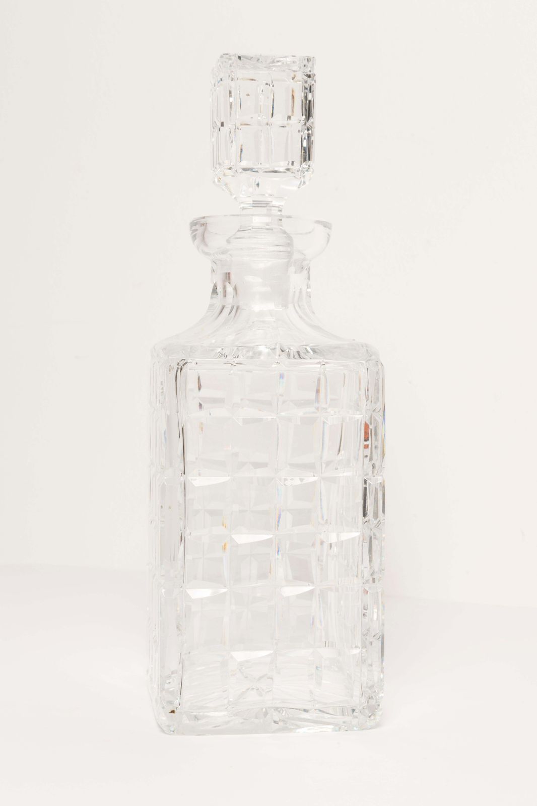 Mid Century Transparent Crystal Glass Decanter With Stopper, Europe, 1960s photo 255.0
