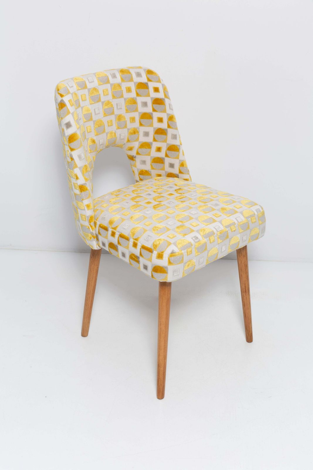 Mid Century Yellow Mustard 'Shell' Chair, 1960s photo Furniture
