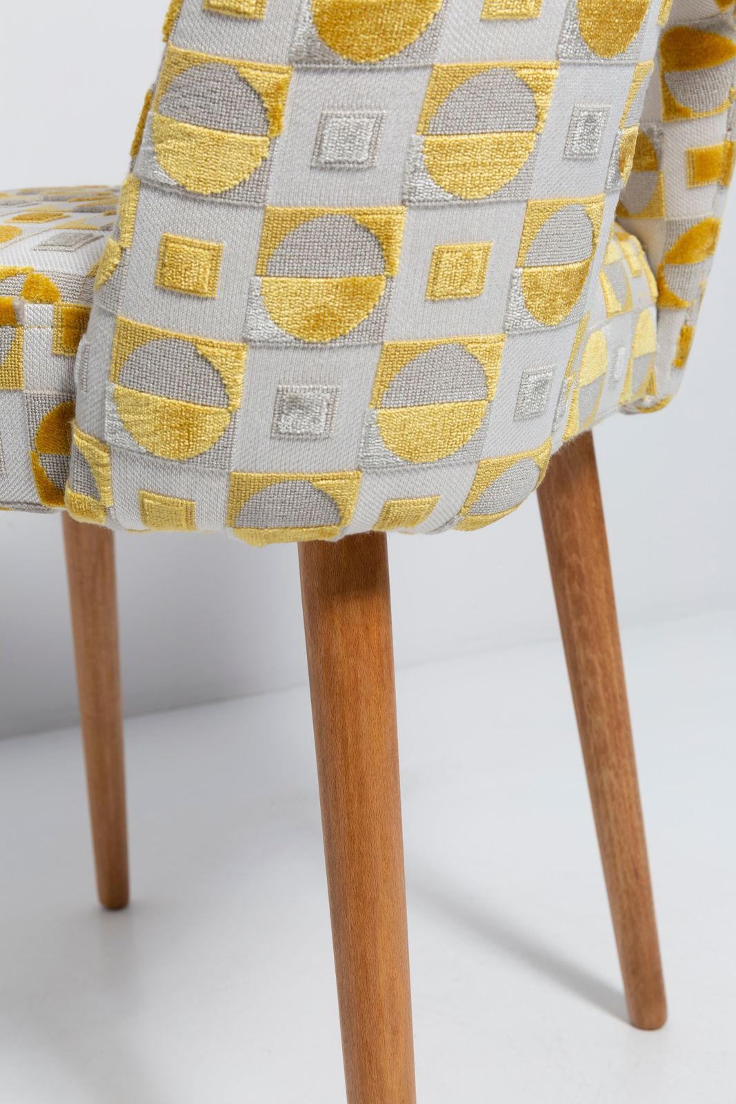 Furniture Mid Century Yellow Mustard 'Shell' Chair, 1960s photo