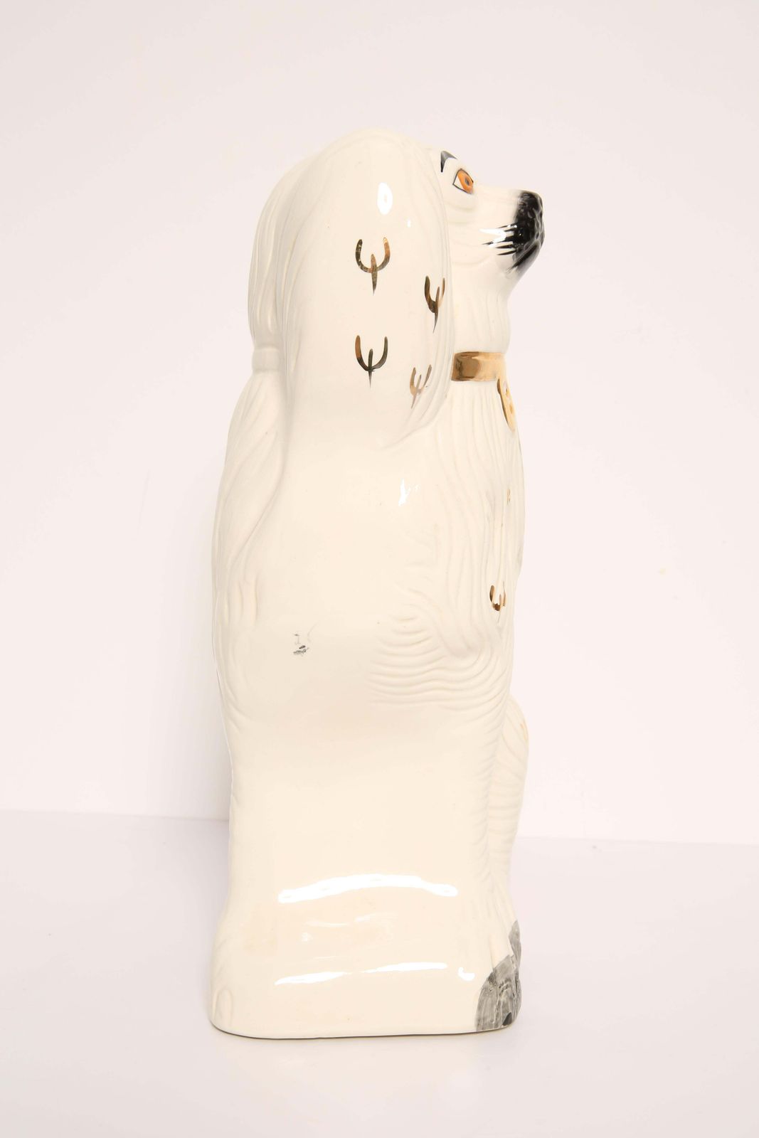 19th Century English Pottery Yorkshire Dog Sculpture Staffordshire England 1960s photo buy