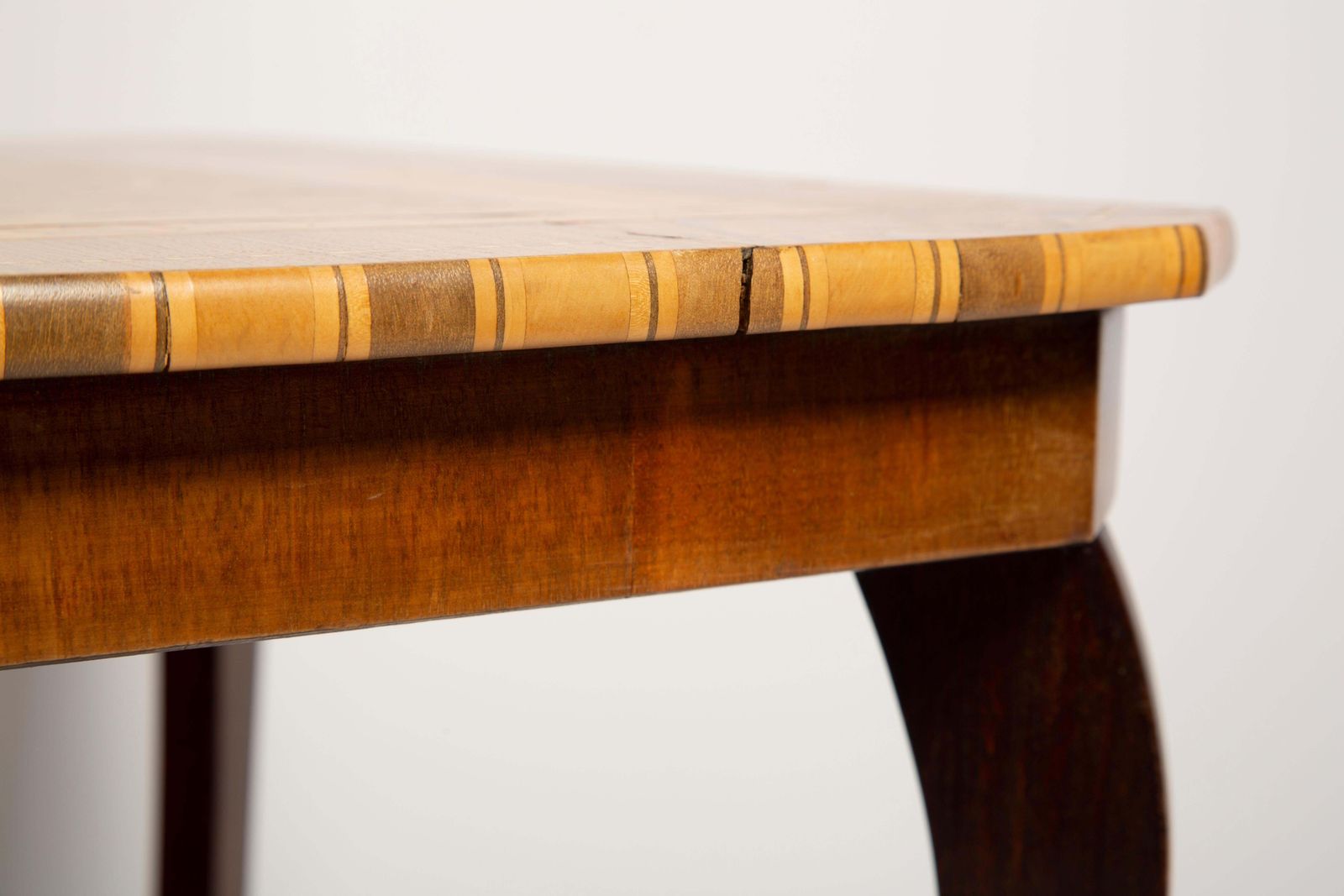 Furniture Mid Century Modern Coffee Table, Vintage, Art Deco, Star Marquetry, 1960s photo