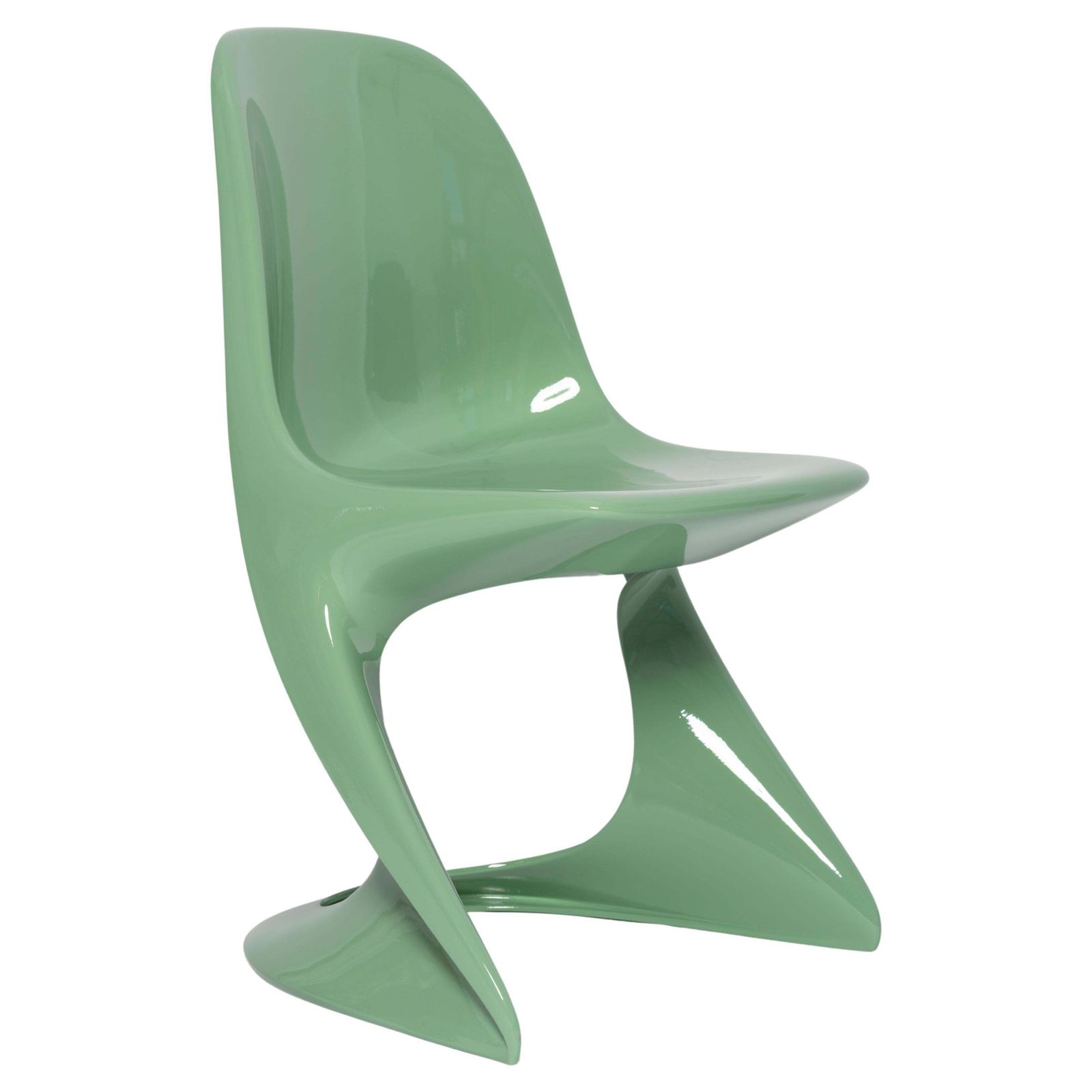 Mid Century Casalino Chair In Jade Green, Alexander Begge, Casala, Germany 1970s