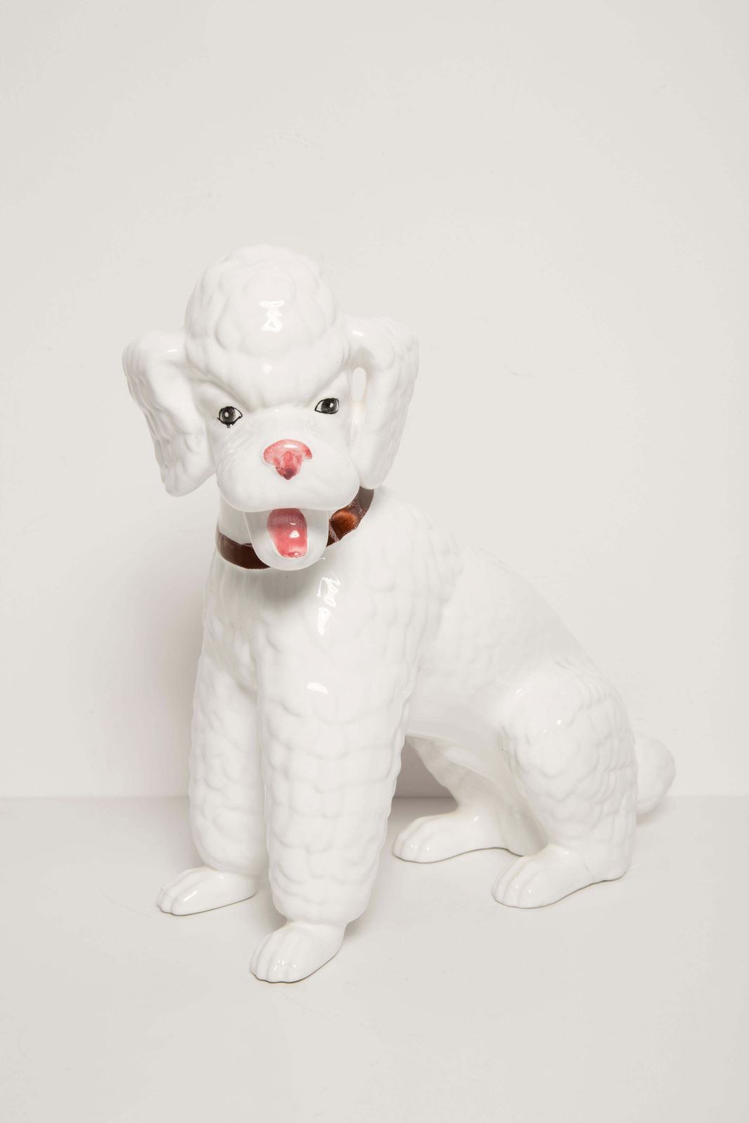 Mid Century Big King White Poodle Dog Sculpture, Italy, 1960s photo furniture
