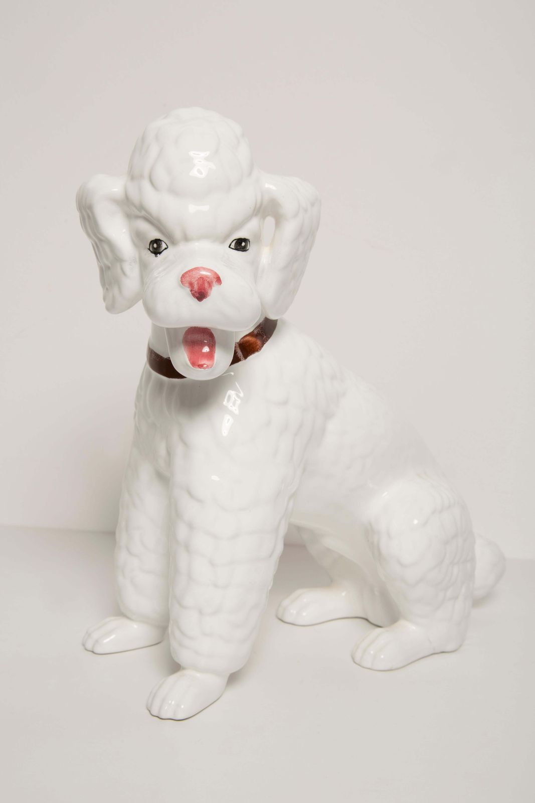 Mid Century Big King White Poodle Dog Sculpture, Italy, 1960s photo buy