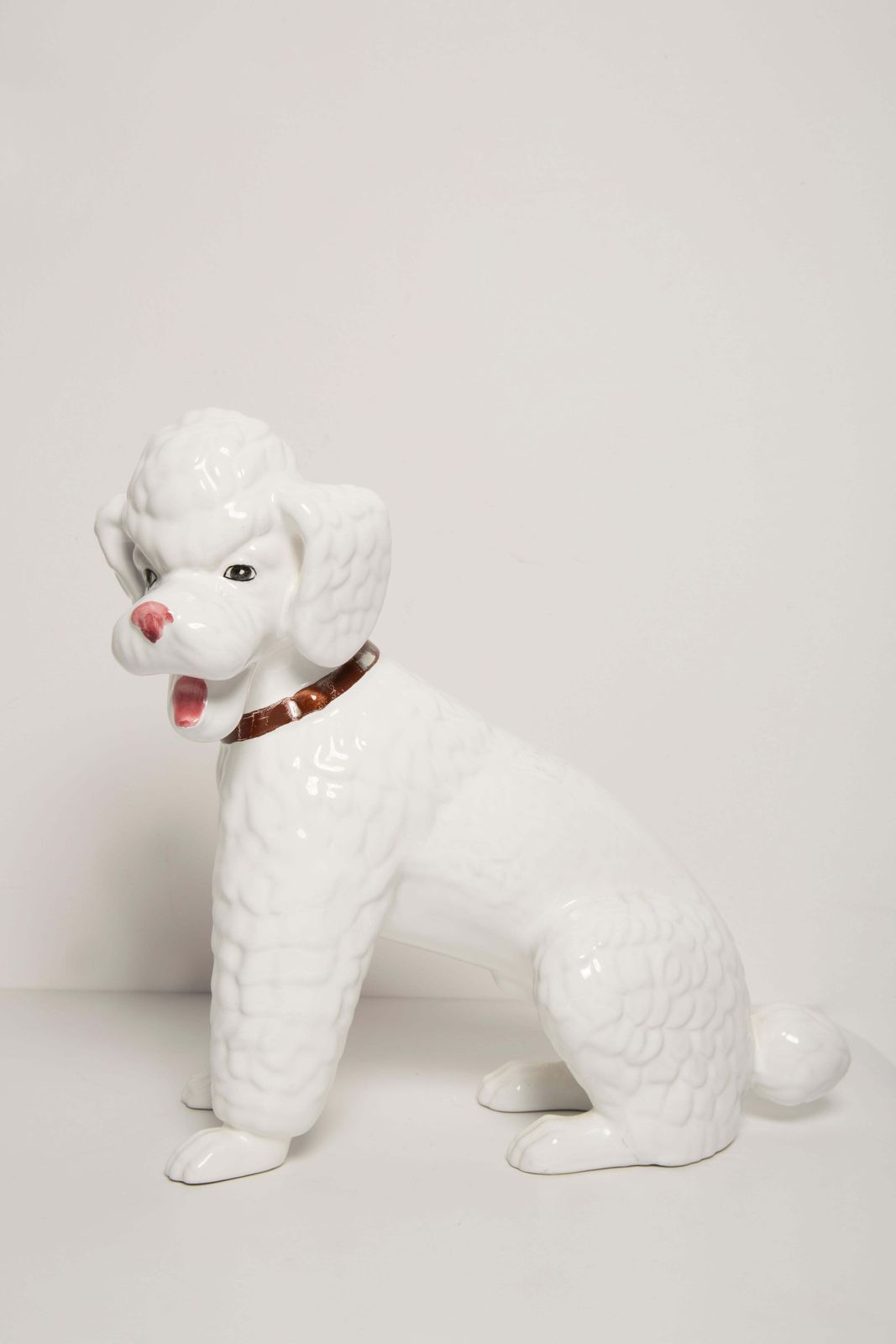 Mid Century Big King White Poodle Dog Sculpture, Italy, 1960s photo vintage
