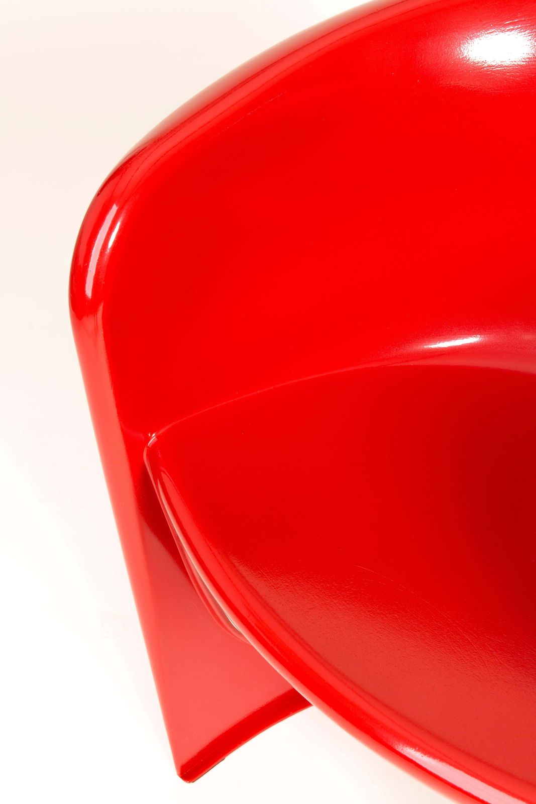 Mid Century Glossy Red Cado Chair, Steen østergaard, 1974 photo vinterior