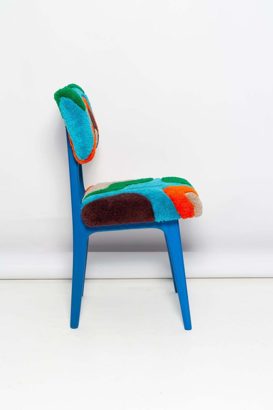 Mid Century Butterfly Stoel, Handgeknoopt Wol In Blauw, Groen En Oranje, Europa, Jaren 1960 photo Meubels