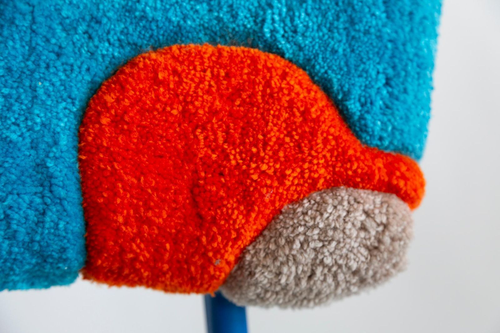 Meubels Mid Century Butterfly Stoel, Handgeknoopt Wol In Blauw, Groen En Oranje, Europa, Jaren 1960 photo
