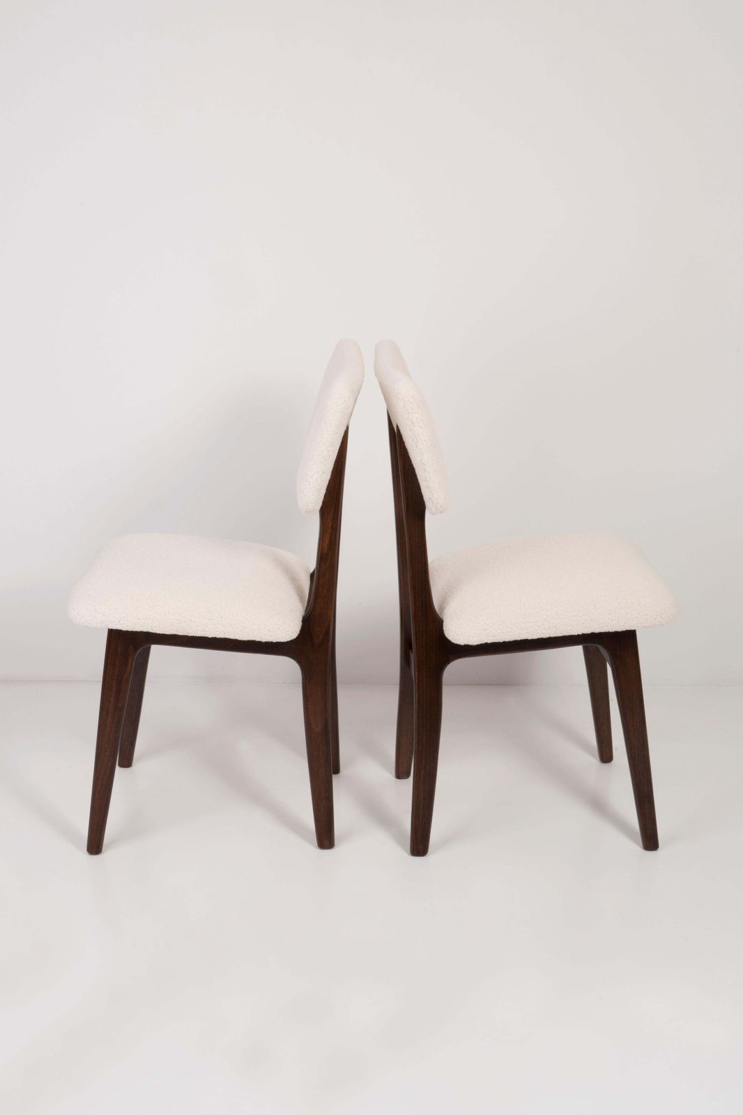 photo buy Paar Lichtcrème Boucléstoelen, 20e Eeuw, Jaren 1960