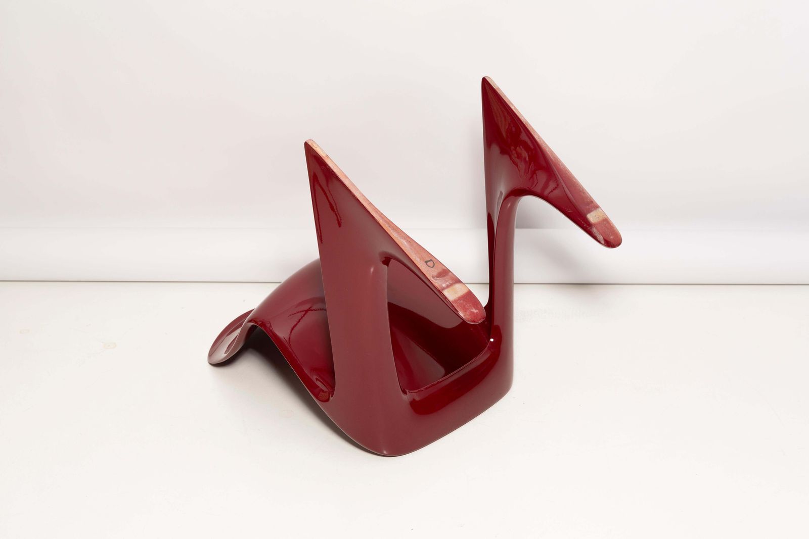 photo for sale Dark Red Wine Kangaroo Chair Designed By Ernst Moeckl, Germany, 1968