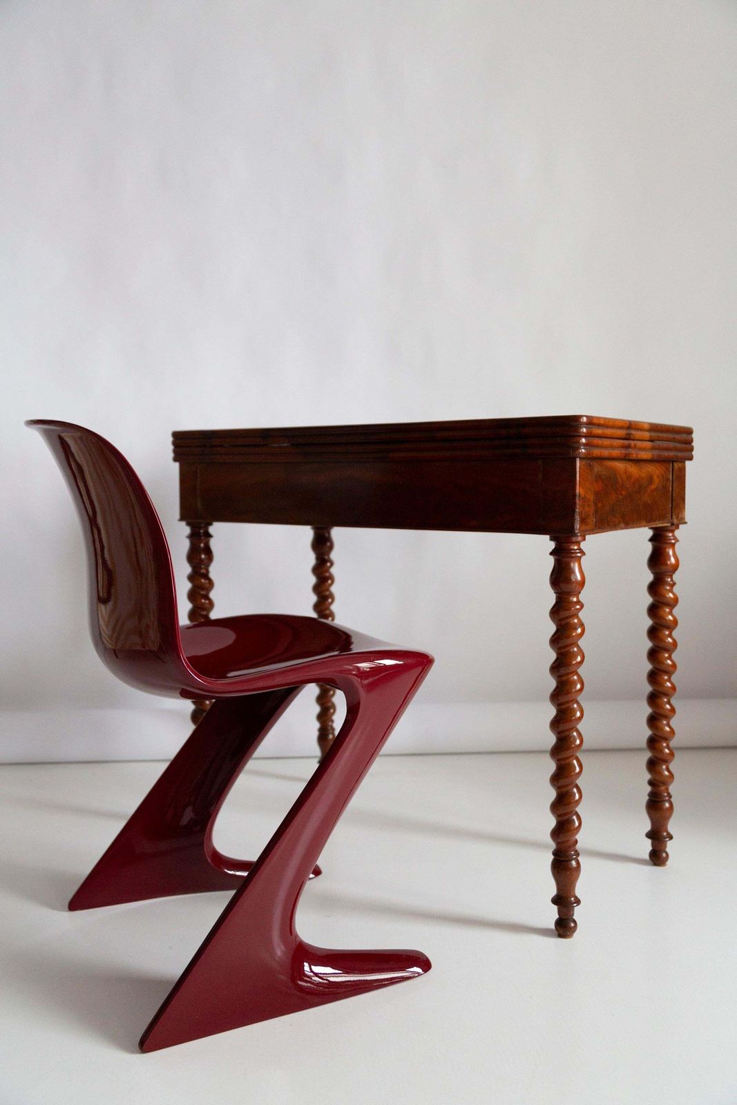 1020.0 Dark Red Wine Kangaroo Chair Designed By Ernst Moeckl, Germany, 1968 photo