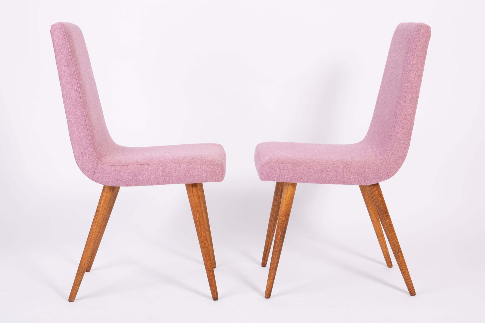 Set Of Two 20th Century Pink Mélange Rajmund Halas Chairs, 1960s photo furniture