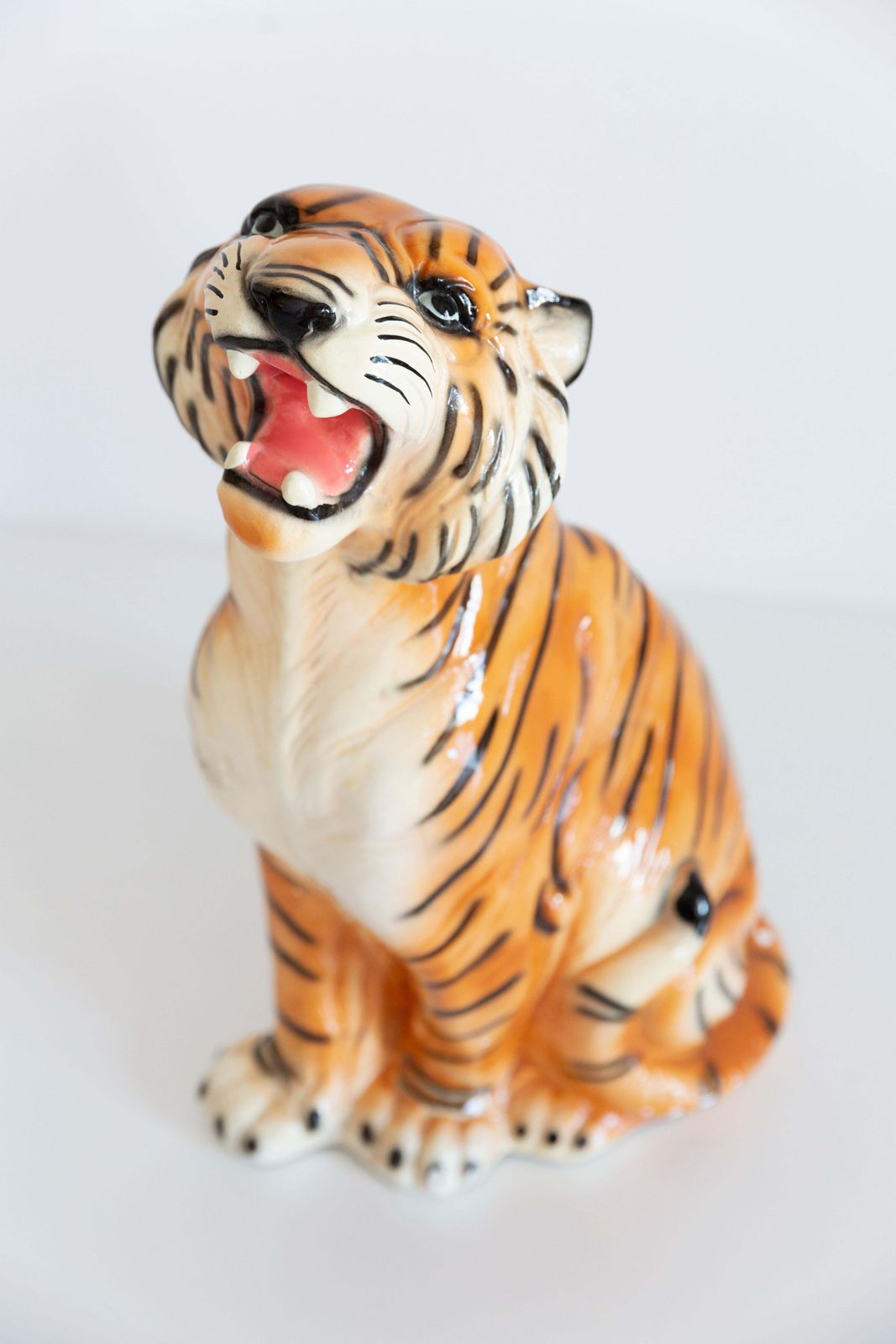 photo vinterior Big Rare Ceramic Tiger Decorative Sculpture, Italy, 1960s