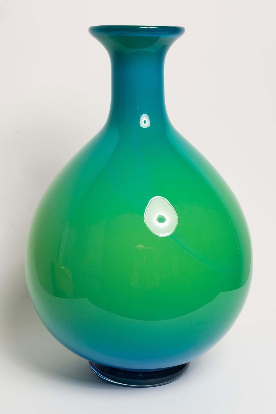 Mid Century Vintage Blue And Green Big Vase, 20th Century, Europe, 1960s photo for sale