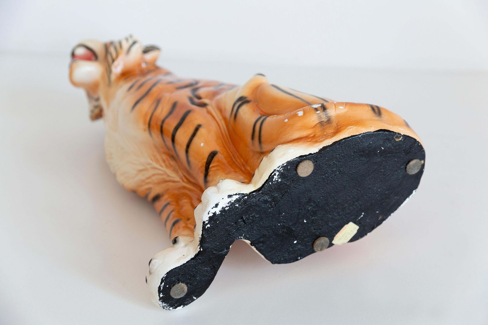 photo vintage Big Rare Ceramic Tiger Decorative Sculpture, Italy, 1960s