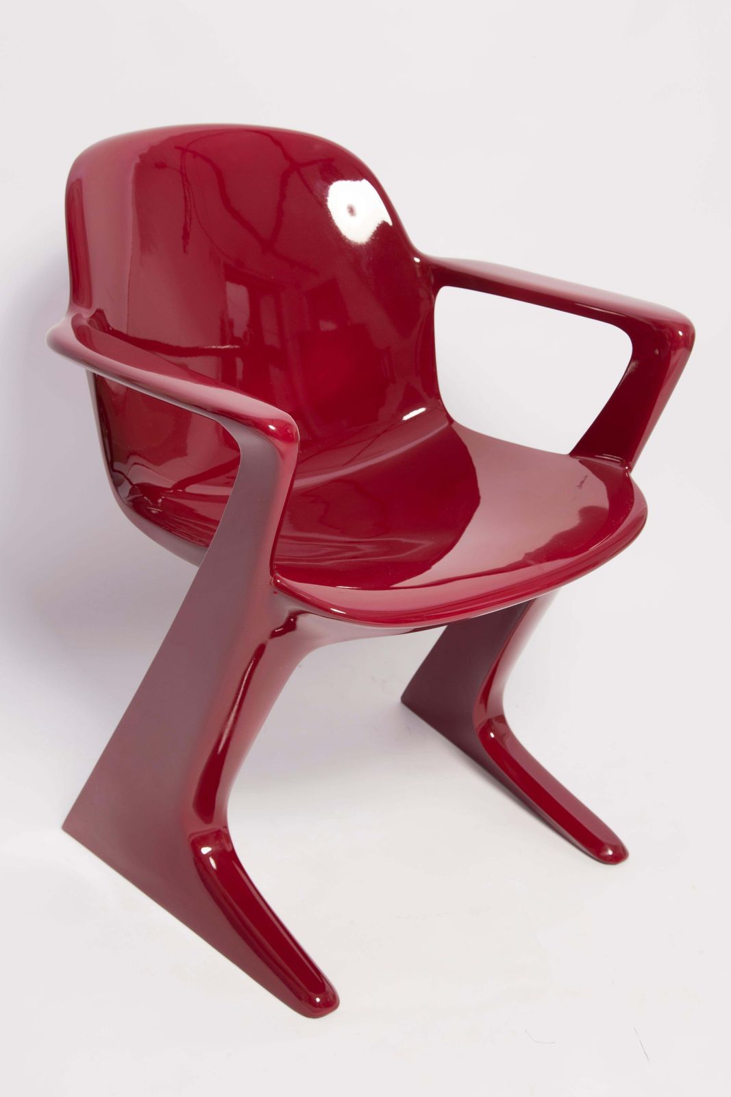 Dark Red Wine Kangaroo Chair Designed By Ernst Moeckl, Germany, 1968 photo for sale